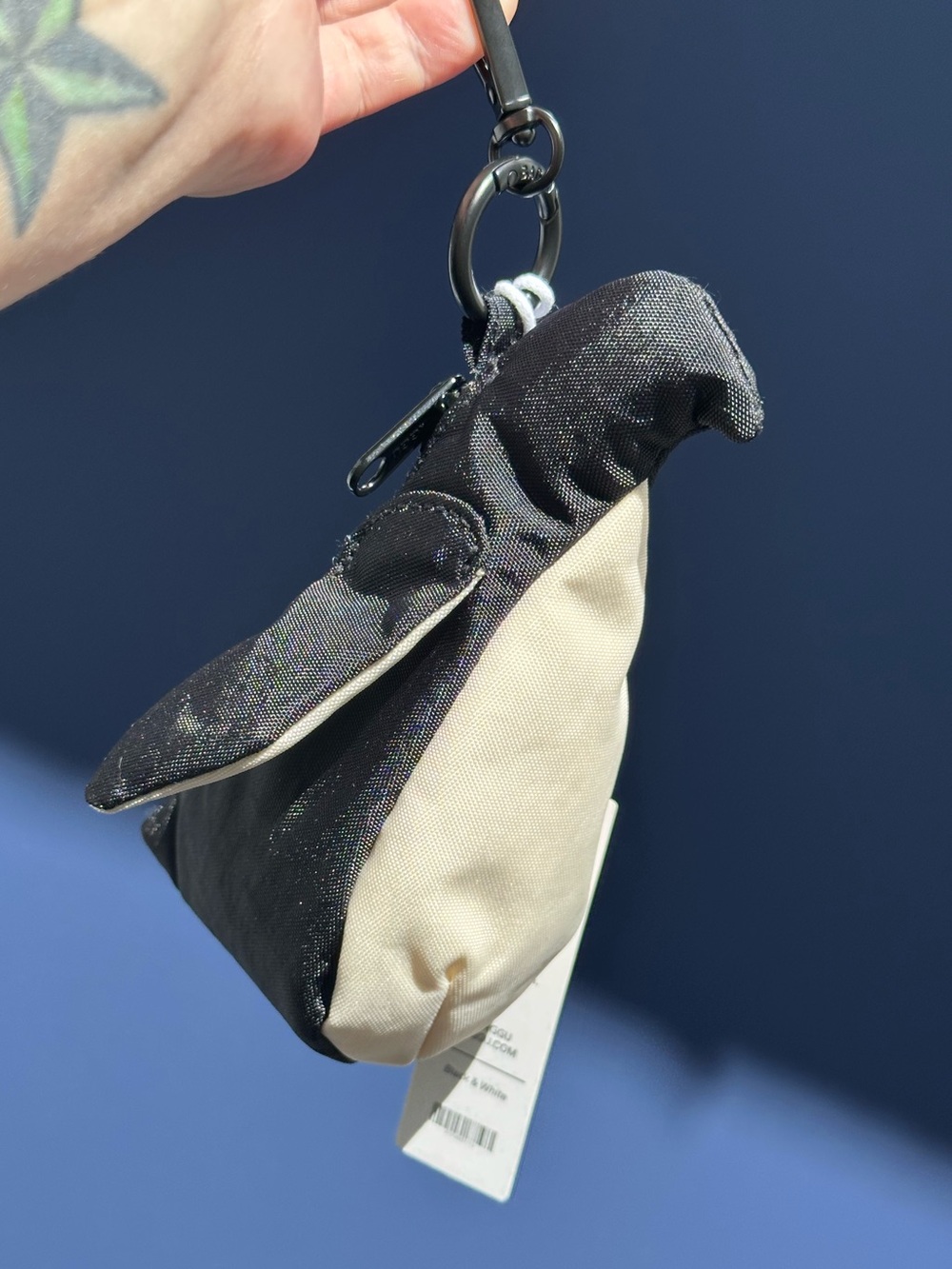New! BAGGU penguin charm/ black & white / new with tags